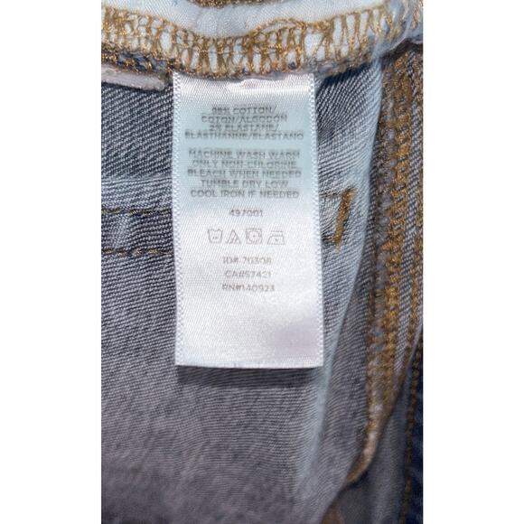 Loft Women's 25" Cotton Blend Dark Wash Denim Frayed Cutoff Shorts - Picture 5 of 5